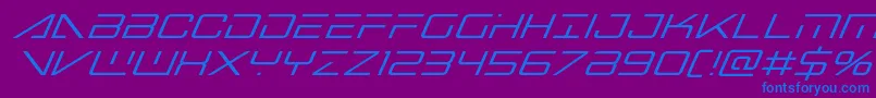 bansheepilotsuperital1 Font – Blue Fonts on Purple Background