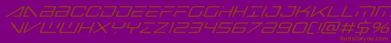 bansheepilotsuperital1-Schriftart – Braune Schriften auf violettem Hintergrund
