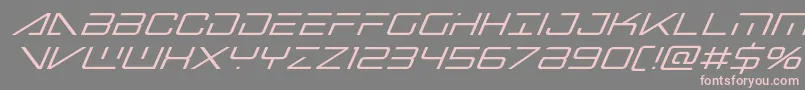 Шрифт bansheepilotsuperital1 – розовые шрифты на сером фоне