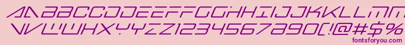 bansheepilotsuperital1 Font – Purple Fonts on Pink Background