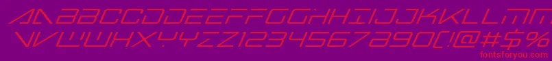 bansheepilotsuperital1 Font – Red Fonts on Purple Background