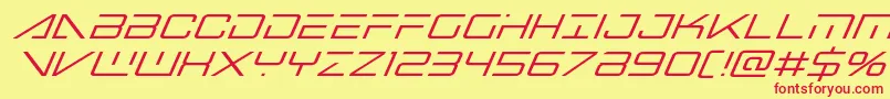 bansheepilotsuperital1 Font – Red Fonts on Yellow Background