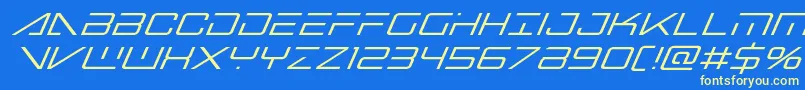 bansheepilotsuperital1-Schriftart – Gelbe Schriften auf blauem Hintergrund