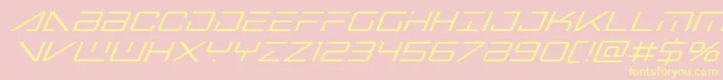 bansheepilotsuperital1 Font – Yellow Fonts on Pink Background