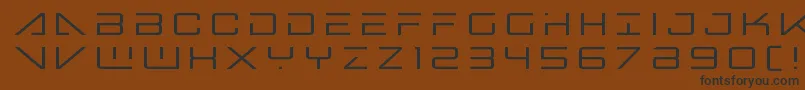 フォントbansheepilottitle1 – 黒い文字が茶色の背景にあります