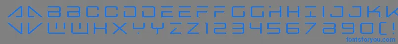 フォントbansheepilottitle1 – 灰色の背景に青い文字