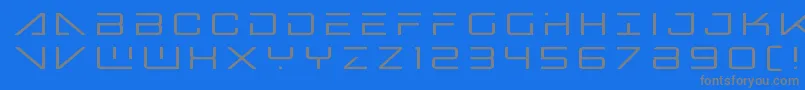 bansheepilottitle1-Schriftart – Graue Schriften auf blauem Hintergrund