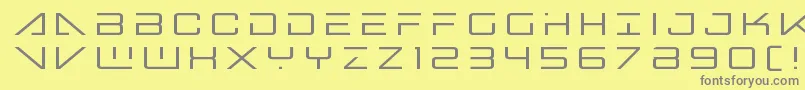 bansheepilottitle1-Schriftart – Graue Schriften auf gelbem Hintergrund