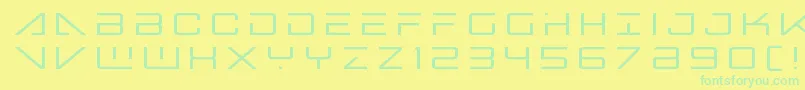 bansheepilottitle1 Font – Green Fonts on Yellow Background