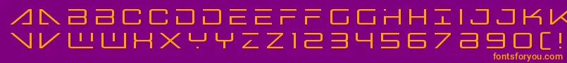 bansheepilottitle1 Font – Orange Fonts on Purple Background
