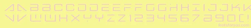 Czcionka bansheepilottitle1 – różowe czcionki na żółtym tle
