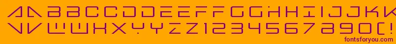 bansheepilottitle1 Font – Purple Fonts on Orange Background