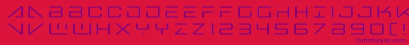 bansheepilottitle1 Font – Purple Fonts on Red Background
