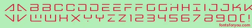 フォントbansheepilottitle1 – 赤い文字の緑の背景