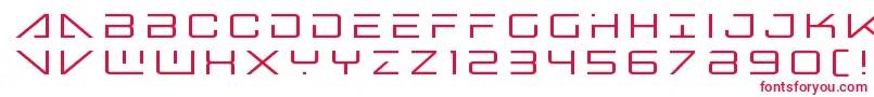 フォントbansheepilottitle1 – 白い背景に赤い文字