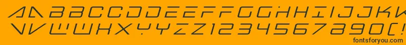 Шрифт bansheepilottitleital1 – чёрные шрифты на оранжевом фоне