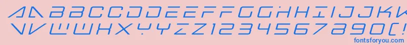 bansheepilottitleital1 Font – Blue Fonts on Pink Background