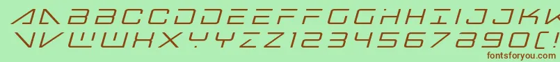 Шрифт bansheepilottitleital1 – коричневые шрифты на зелёном фоне