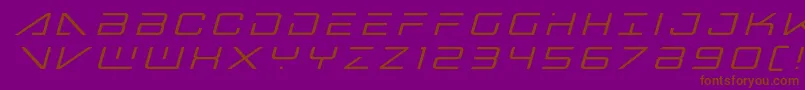 Шрифт bansheepilottitleital1 – коричневые шрифты на фиолетовом фоне