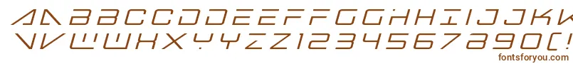 Шрифт bansheepilottitleital1 – коричневые шрифты на белом фоне