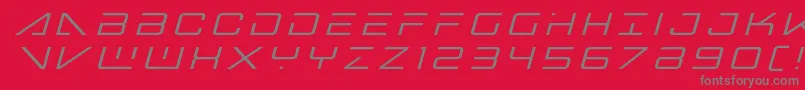 Шрифт bansheepilottitleital1 – серые шрифты на красном фоне