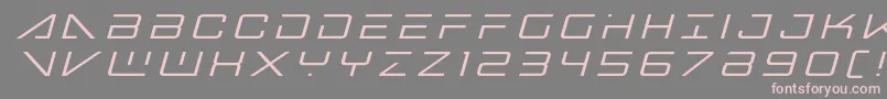 Шрифт bansheepilottitleital1 – розовые шрифты на сером фоне