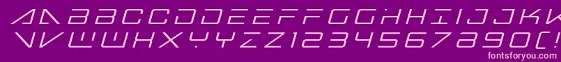Шрифт bansheepilottitleital1 – розовые шрифты на фиолетовом фоне