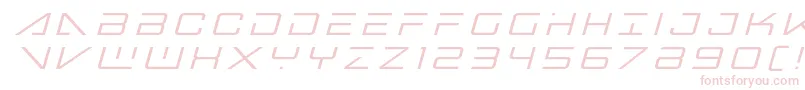 Шрифт bansheepilottitleital1 – розовые шрифты на белом фоне