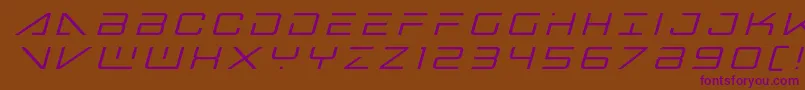 Шрифт bansheepilottitleital1 – фиолетовые шрифты на коричневом фоне