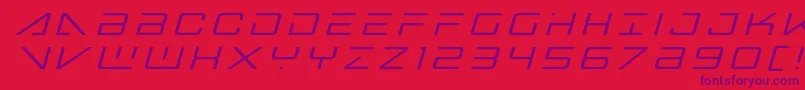 Шрифт bansheepilottitleital1 – фиолетовые шрифты на красном фоне