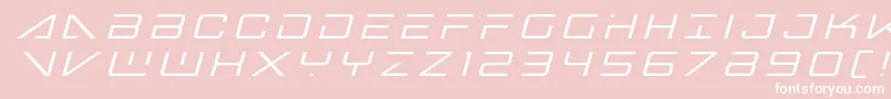 Шрифт bansheepilottitleital1 – белые шрифты на розовом фоне