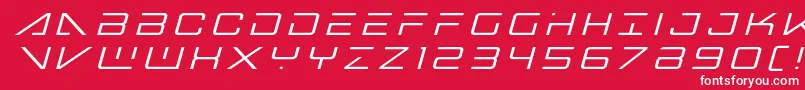フォントbansheepilottitleital1 – 赤い背景に白い文字