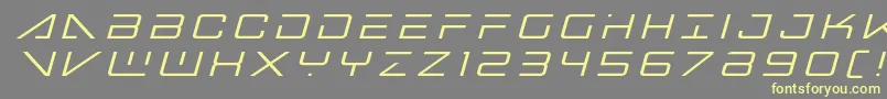 bansheepilottitleital1-fontti – keltaiset fontit harmaalla taustalla