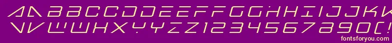 bansheepilottitleital1 Font – Yellow Fonts on Purple Background