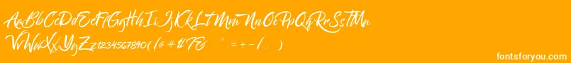 Bantham Font – White Fonts on Orange Background