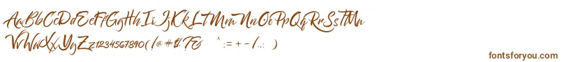 Bantham-fontti – ruskeat fontit valkoisella taustalla
