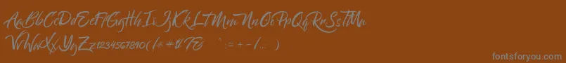 Шрифт Bantham – серые шрифты на коричневом фоне