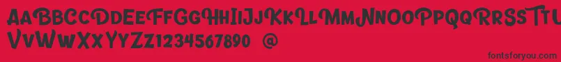 Banthink Font – Black Fonts on Red Background