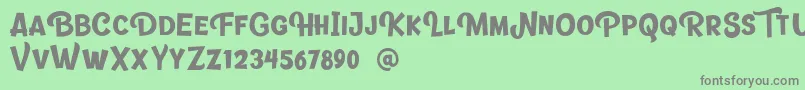 Banthink Font – Gray Fonts on Green Background