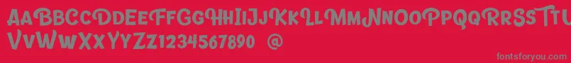 Banthink Font – Gray Fonts on Red Background