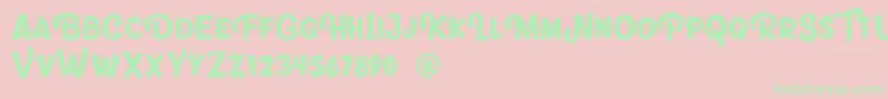 Banthink Font – Green Fonts on Pink Background