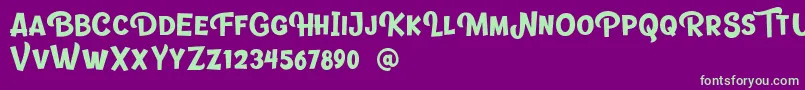 Banthink Font – Green Fonts on Purple Background