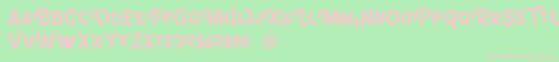 Banthink Font – Pink Fonts on Green Background