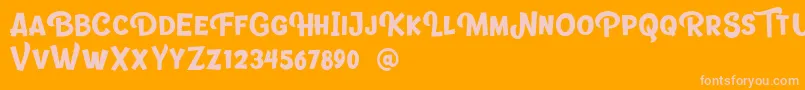 Banthink Font – Pink Fonts on Orange Background