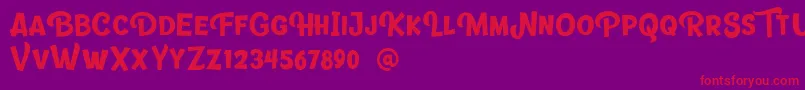 Banthink Font – Red Fonts on Purple Background