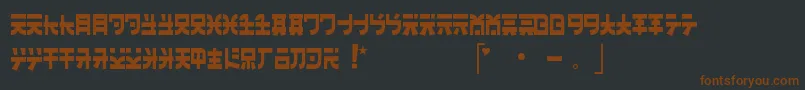 Banzai-fontti – ruskeat fontit mustalla taustalla
