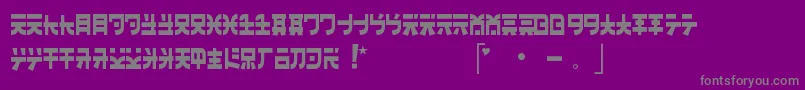 Banzai Font – Gray Fonts on Purple Background