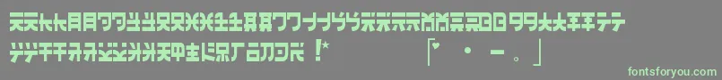 Banzai Font – Green Fonts on Gray Background