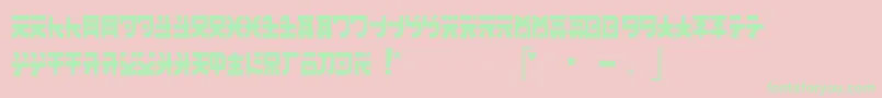 Banzai Font – Green Fonts on Pink Background