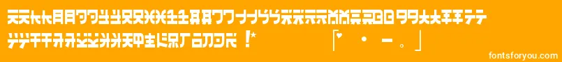 フォントBanzai – オレンジの背景に白い文字